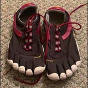 Vibram shoes worn once inside!
